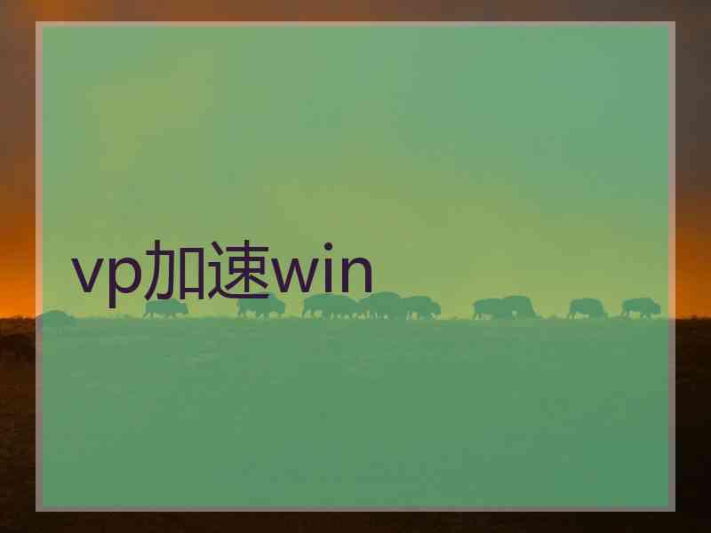 vp加速win