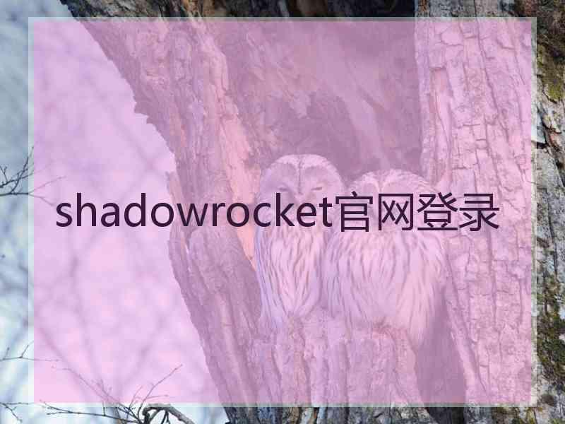 shadowrocket官网登录