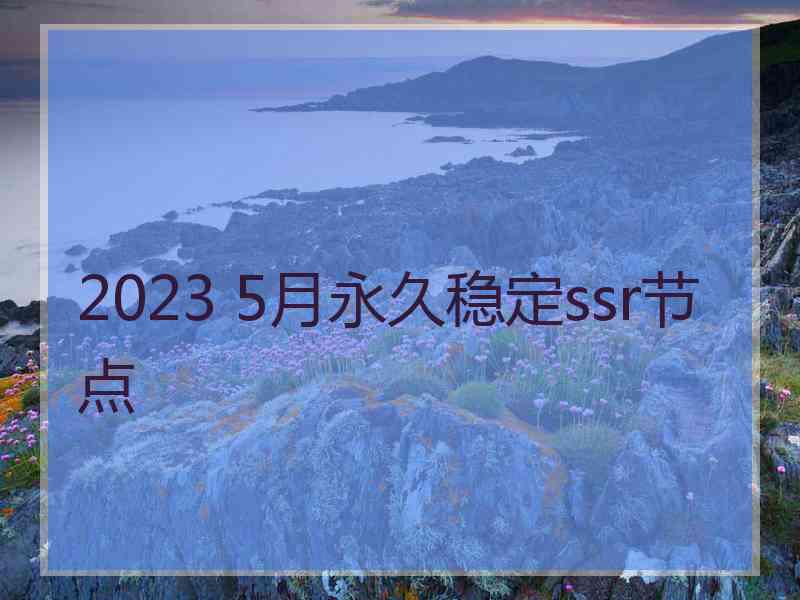 2023 5月永久稳定ssr节点