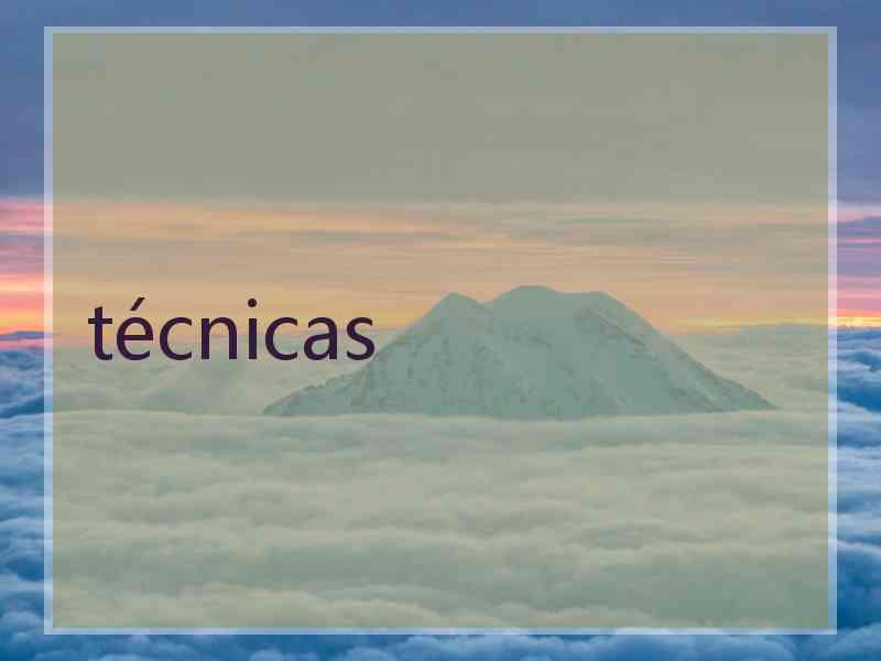 técnicas