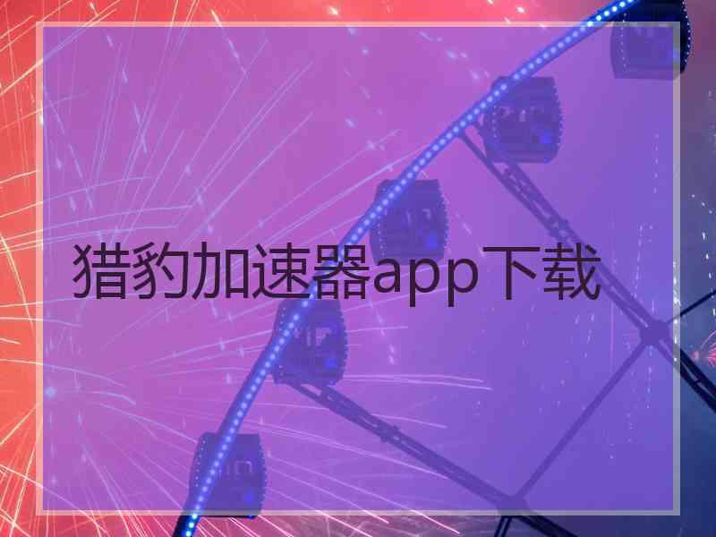 猎豹加速器app下载