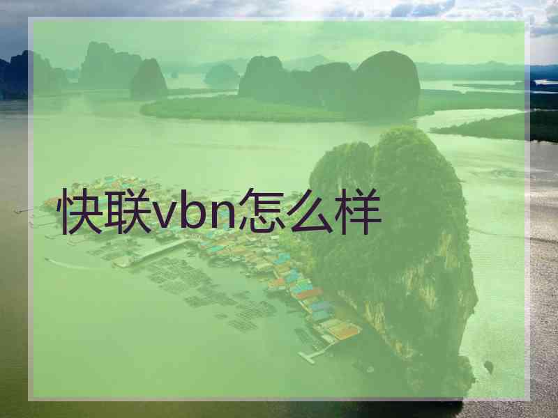 快联vbn怎么样