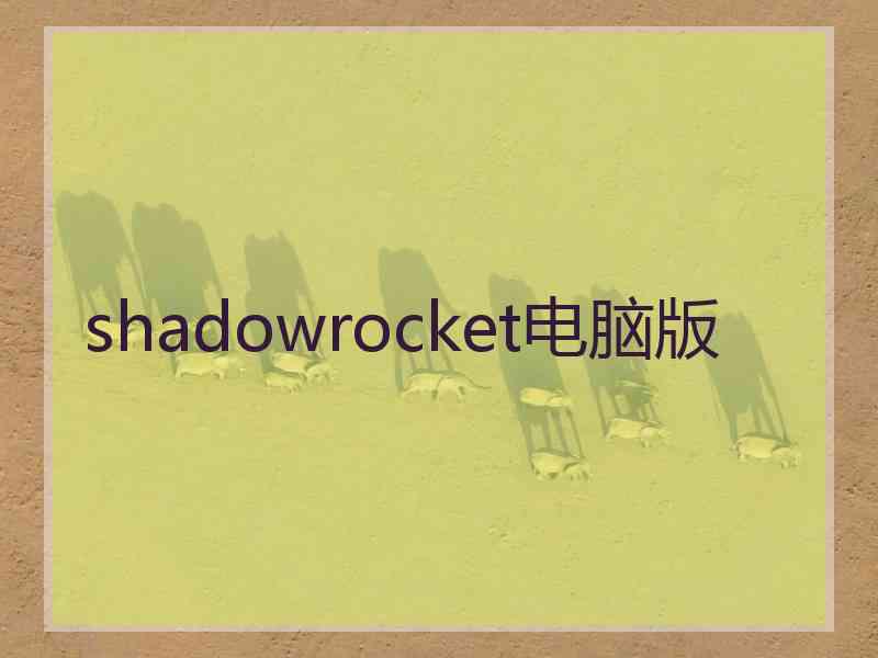 shadowrocket电脑版