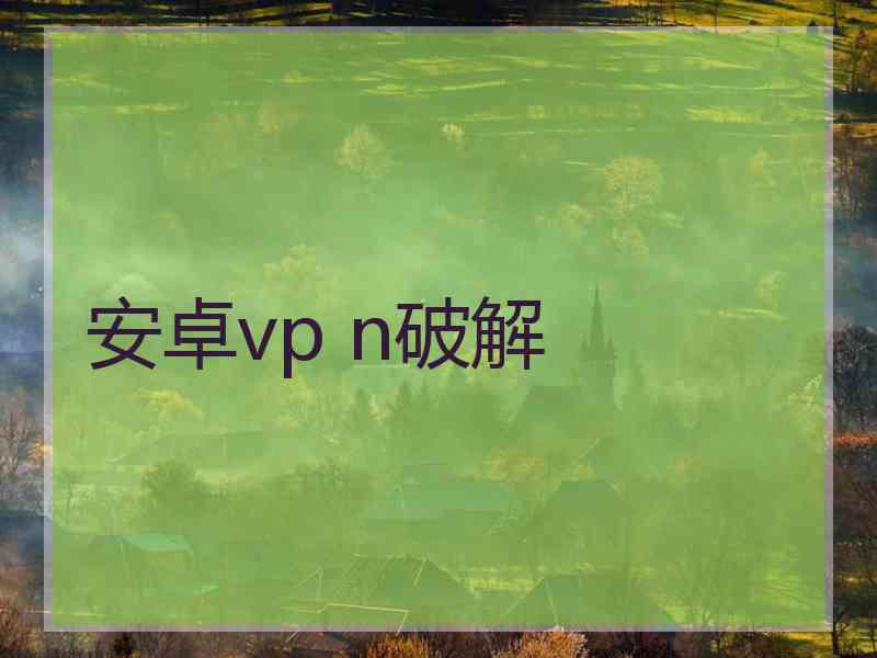 安卓vp n破解