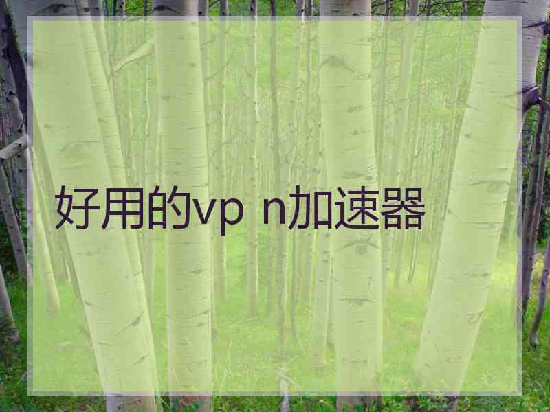 好用的vp n加速器