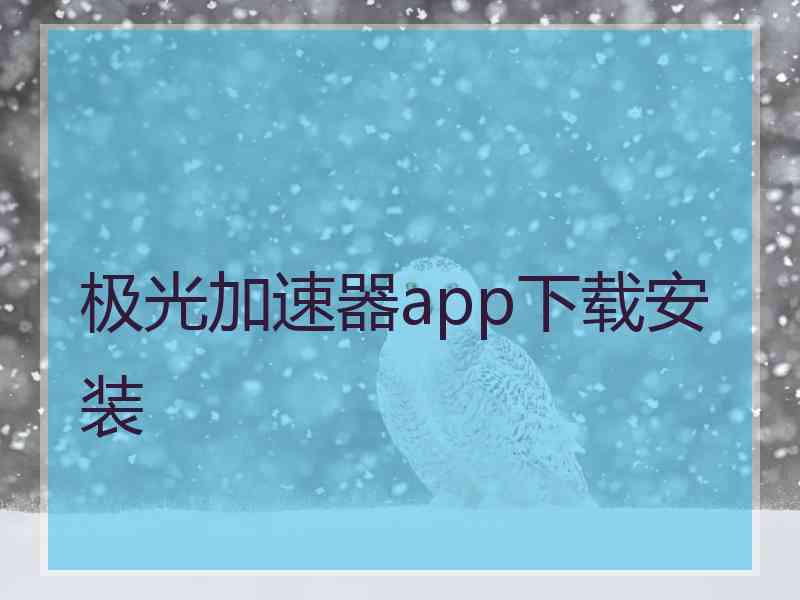 极光加速器app下载安装