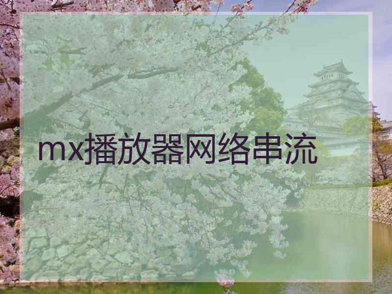 mx播放器网络串流