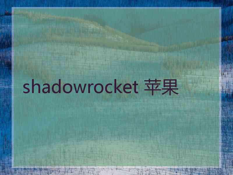 shadowrocket 苹果