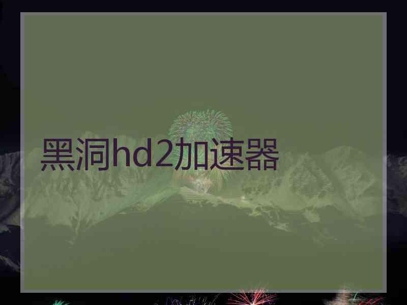 黑洞hd2加速器