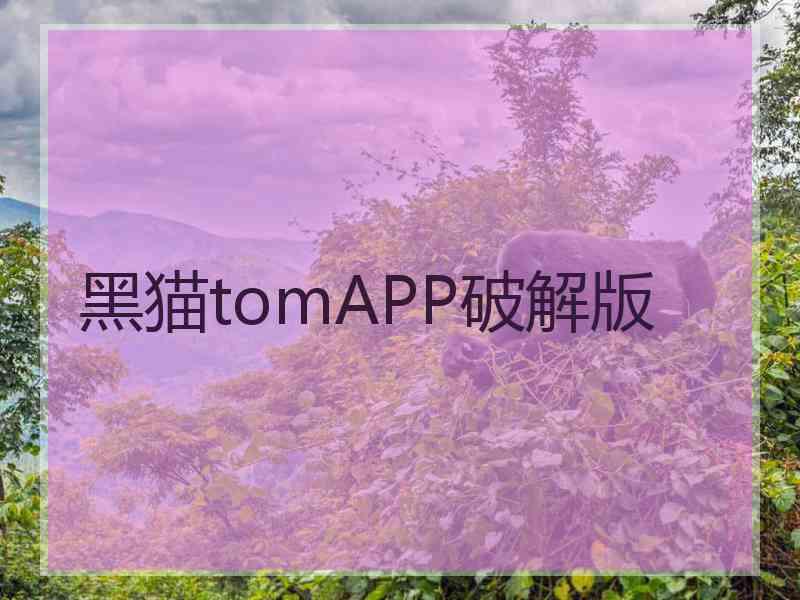 黑猫tomAPP破解版