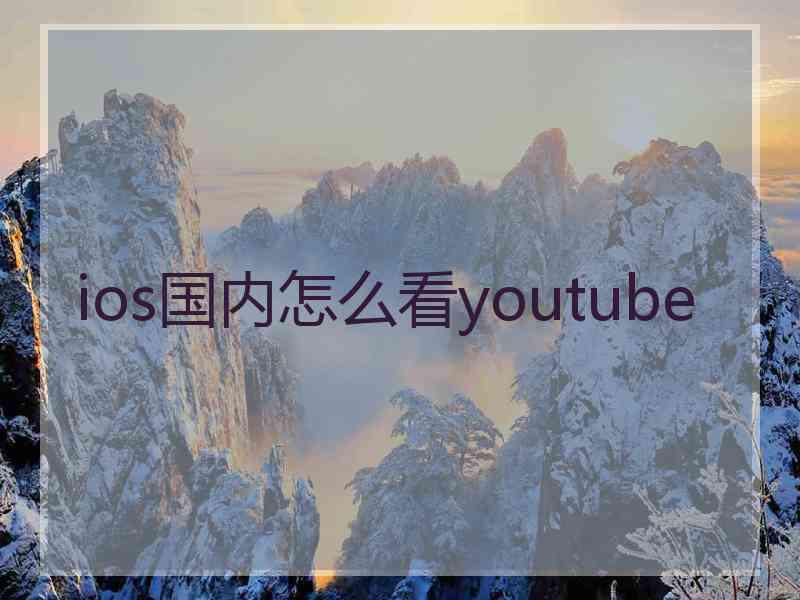 ios国内怎么看youtube