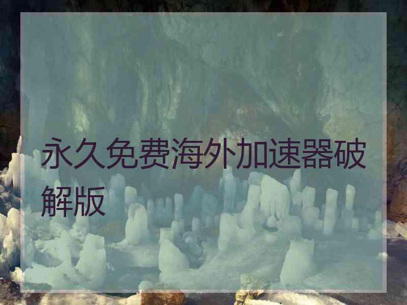 永久免费海外加速器破解版