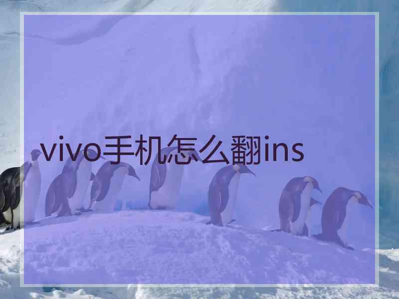 vivo手机怎么翻ins